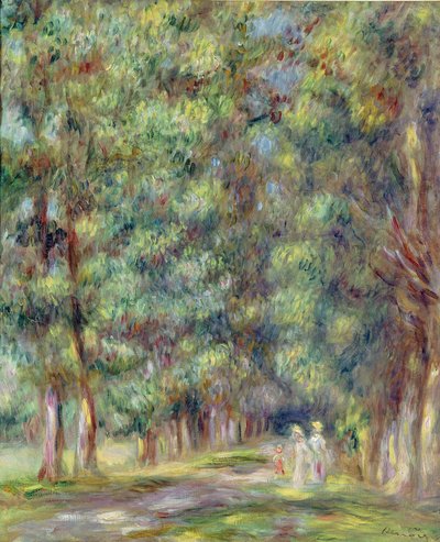 森の小道、1910 作： Pierre Auguste Renoir